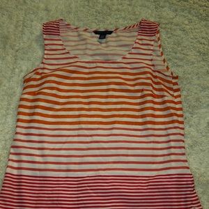 Orange and red stripped blouse